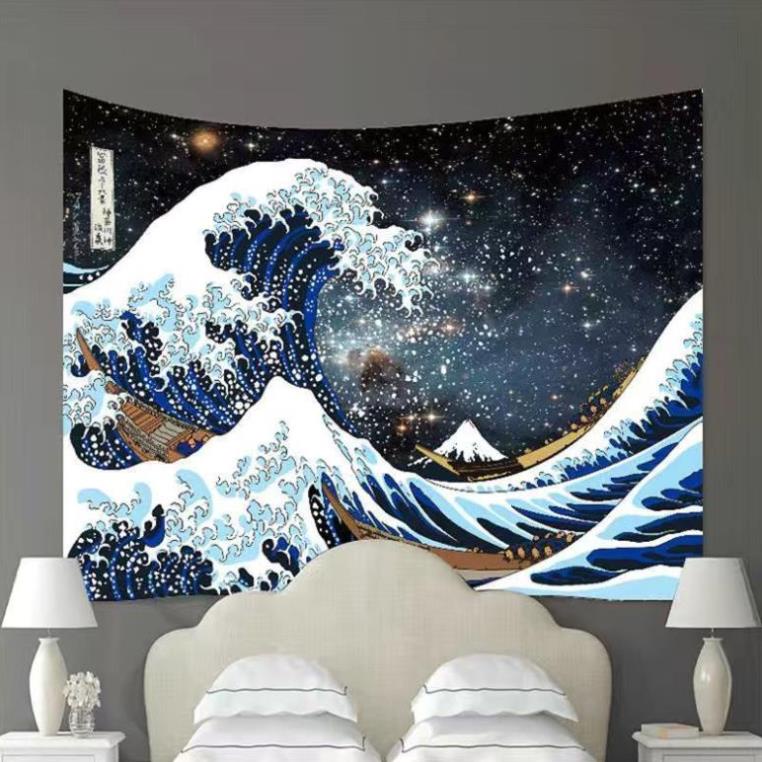 Tranh vải treo tường phong cách Ukiyo-e Nhật Bản 150*130cm