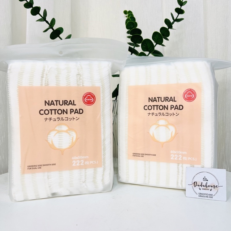 Bông tẩy trang 3 Lớp Natural Cotton Pads 222 miếng