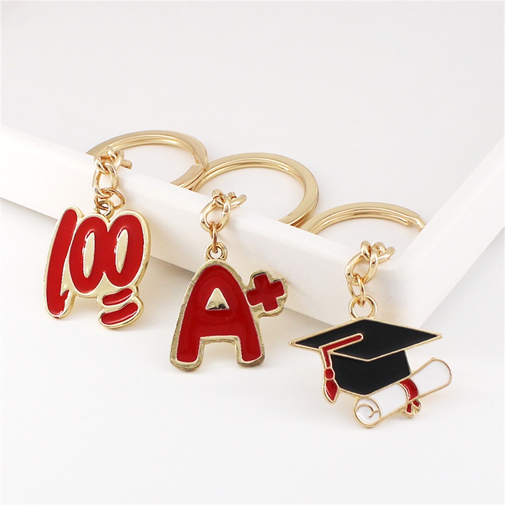 Móc Khóa Hình Nón Tốt Nghiệp A + Good Luck Thời Trang