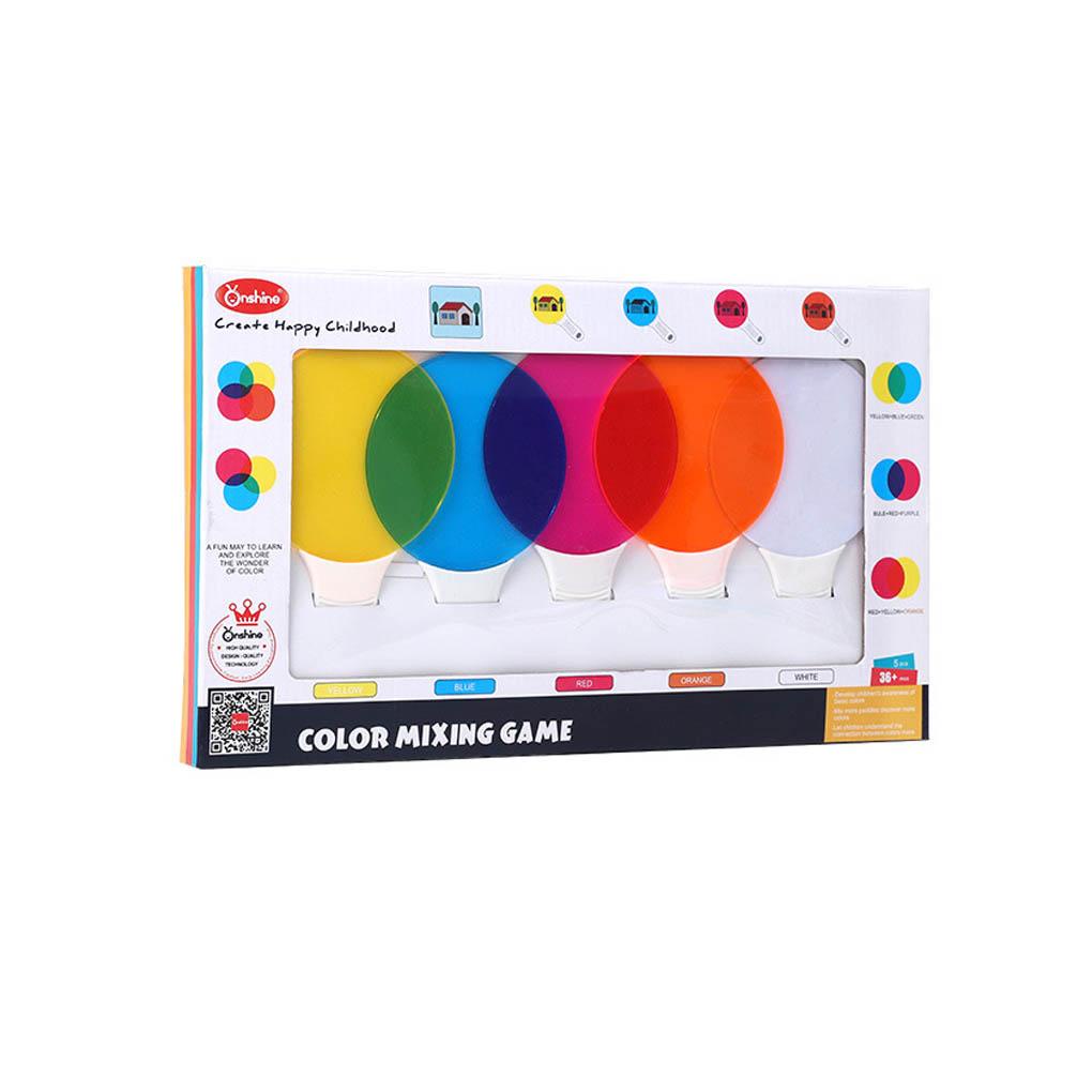 Set 5 Tấm Chèo Màu Trong Suốt Dùng Dạy Học Cho Bé