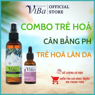combo trẻ hóa da viba khoáng tươi 250ml và serum trẻ hoá 30ml