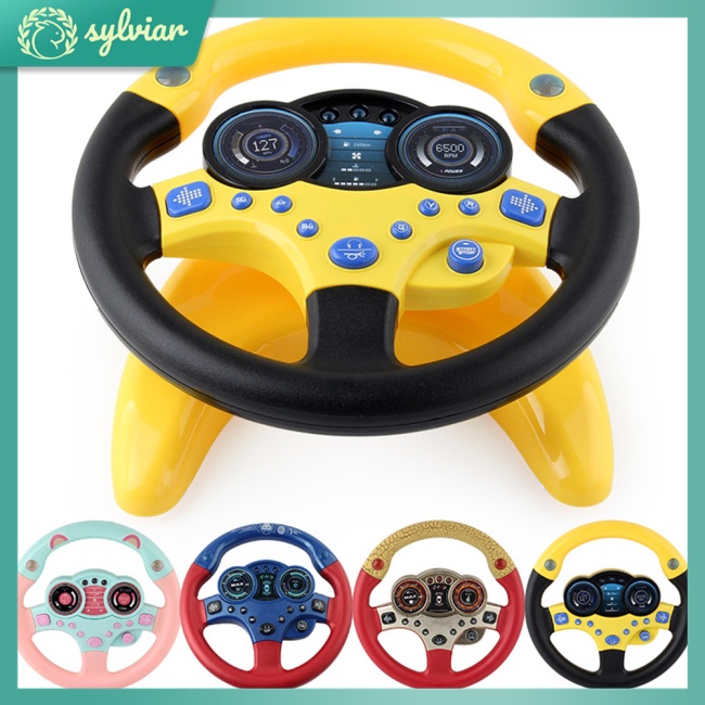[sylviar] Đồ Chơi Vô Lăng Xe Hơi Có Đèn Và Nhạc Giáo Dục Cho Bé (Phiên Bản Tiếng Anh)