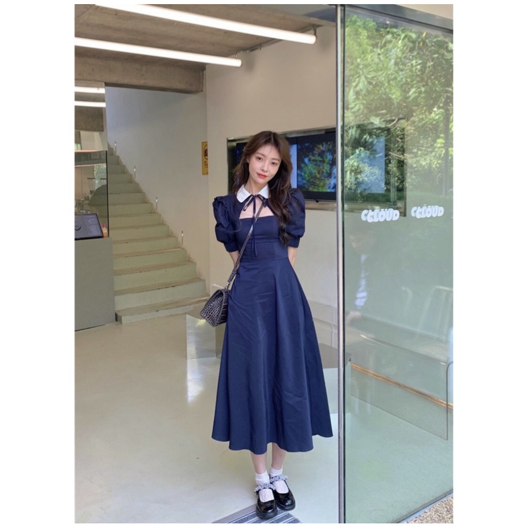 DKNTK01 Đầm Dự Tiệc Cổ Sen Hàn Quốc Bigsize Quỳnh Anh Từ 50kg Đến 100kg (M/L/XL/XXL)