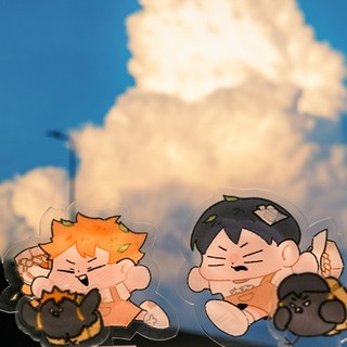 Mô hình/ standee mini nhựa Spiker and Setter Haikyuu
