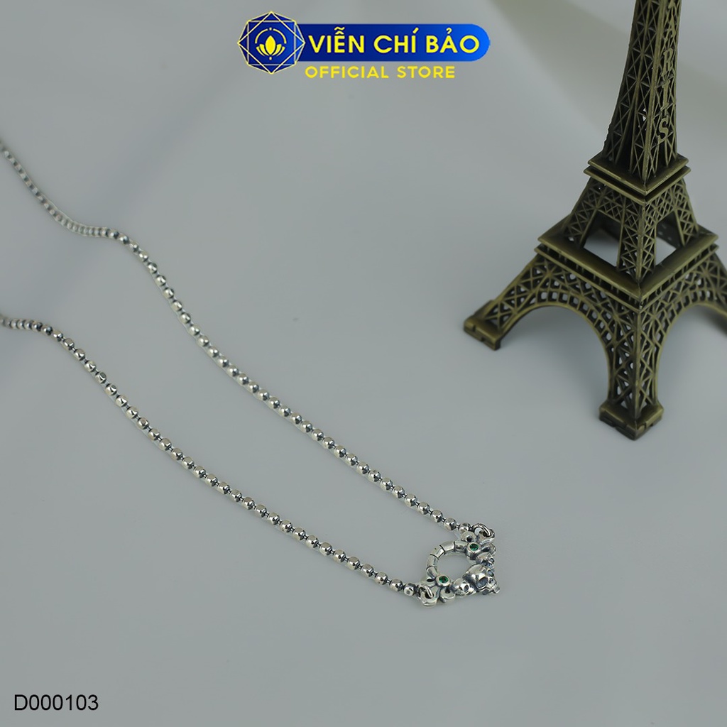 Dây chuyền bạc nữ Skull Queen chất liệu bạc 925 thời trang phụ kiện trang sức Viễn Chí Bảo D000103
