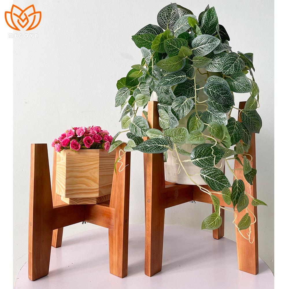 Đôn gỗ để cây cảnh trang trí trong nhà nhiều kích thước, giá gỗ đỡ chậu cây DG-03