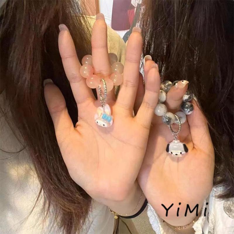 Vòng Đeo Tay Co Giãn Mặt Hình Nhân Vật Hoạt Hình Sanrio Cinnamoroll Kuromi My Melody Làm Quà Tặng Tình Bạn Dành Cho Na