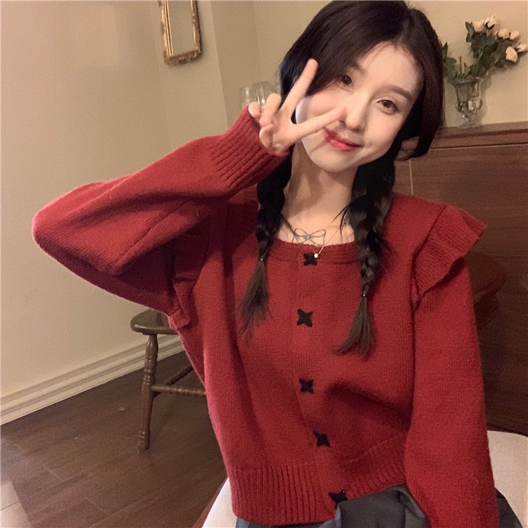 NZN Áo Khoác cardigan Dệt Kim Tay Dài Màu Sắc Ngọt Ngào Phong Cách Hàn Quốc Cho Nữ