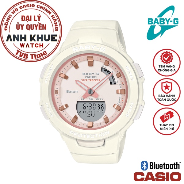 Đồng hồ nữ dây nhựa Casio Baby-G chính hãng BSA-B100CS-7ADR (41mm) - bảo hành 5 năm