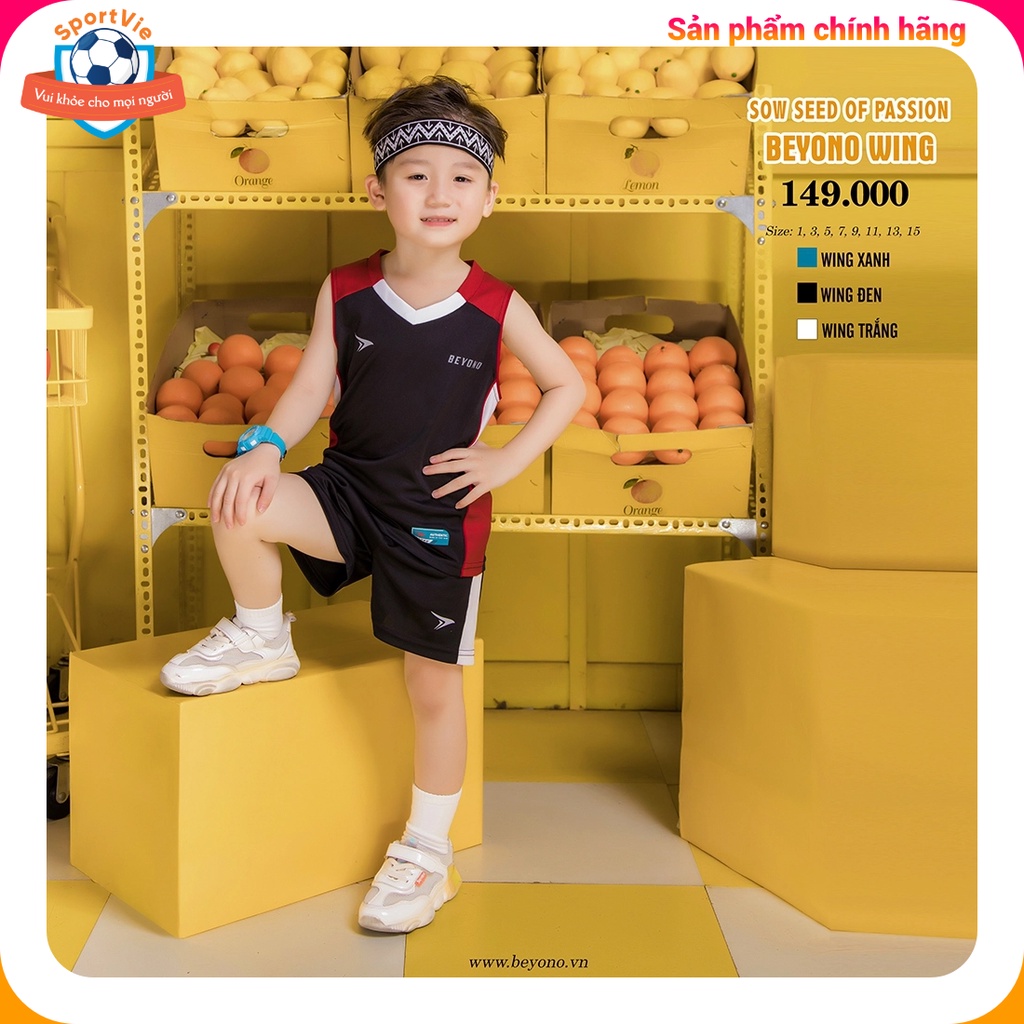 Bộ quần áo BEYONO WING, Quần Áo Bóng rổ, thể thao Trẻ Em nam nữ, chất vải cao cấp co giãn thoáng mát, cao Cấp Cực Xịn
