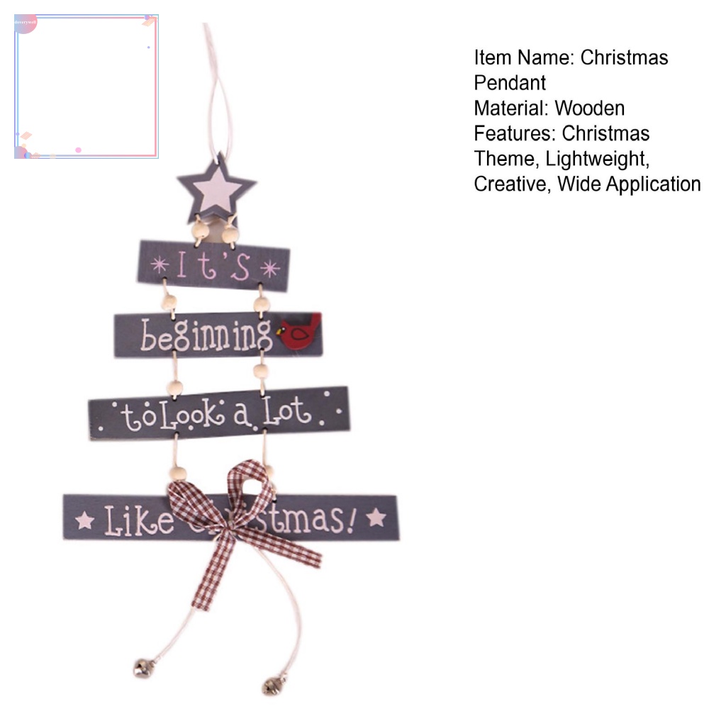 Phụ Kiện Trang Trí Giáng Sinh Bằng Gỗ Xinh Xắn