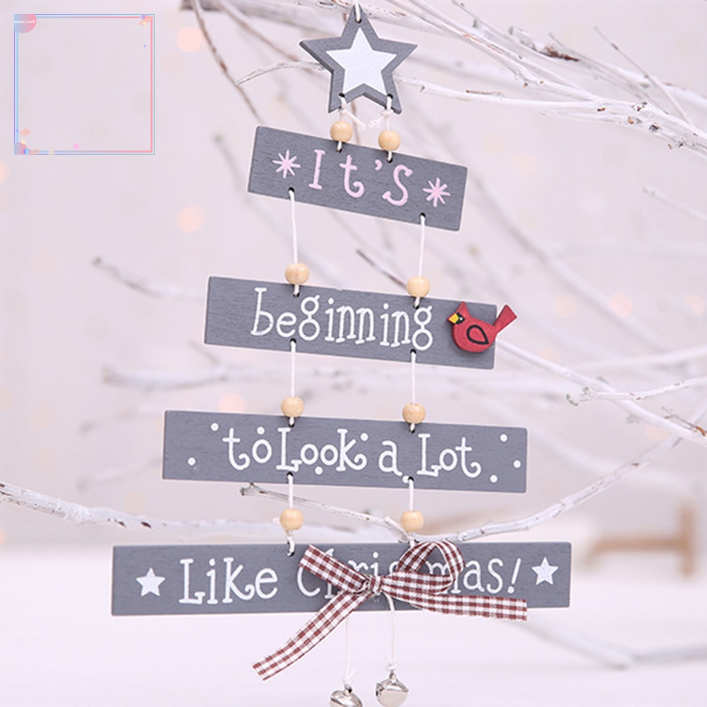 Phụ Kiện Trang Trí Giáng Sinh Bằng Gỗ Xinh Xắn