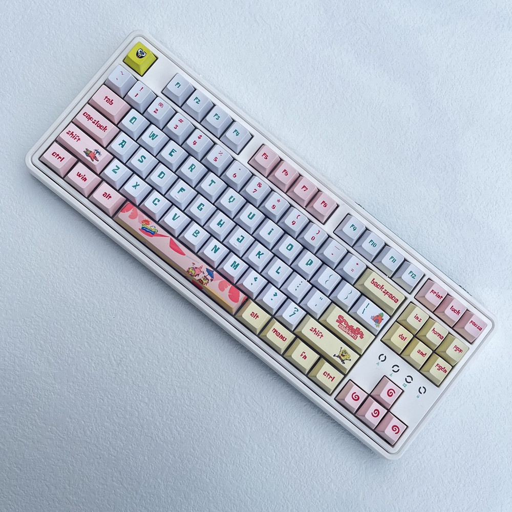 SpongeBob SquarePants Keycaps Cherry Profile dễ thương Anime PBT Dye Sub Bàn phím cơ học Keycap