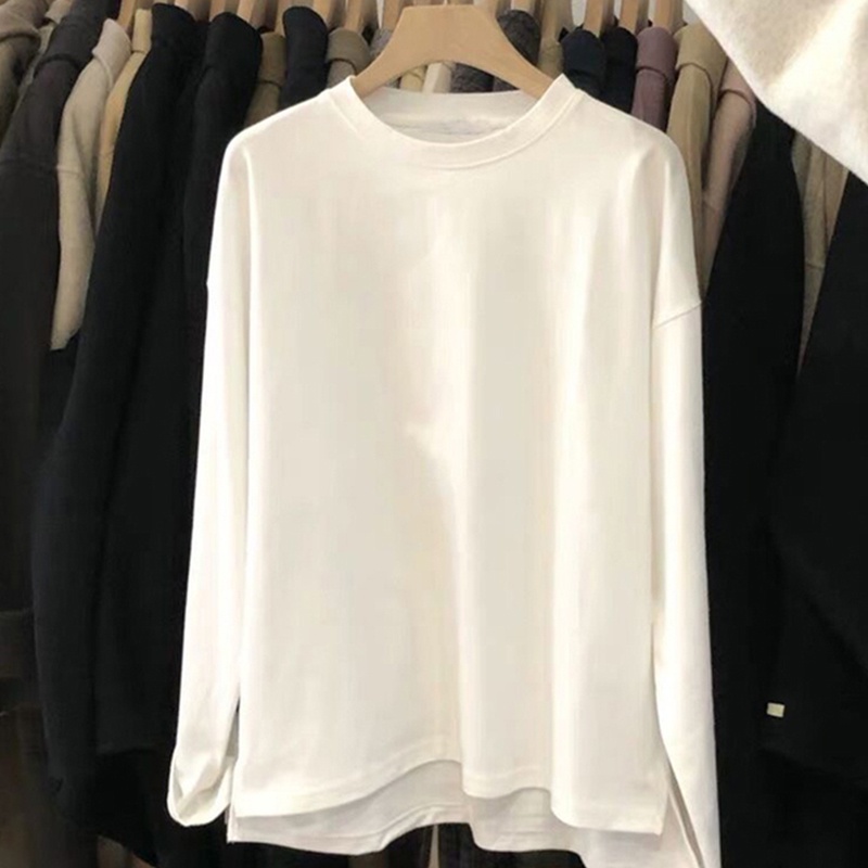 NRVP Áo Thun Nữ Dài Tay Dáng Rộng In Hình Phong Cách Hàn Quốc Kiểu Mới