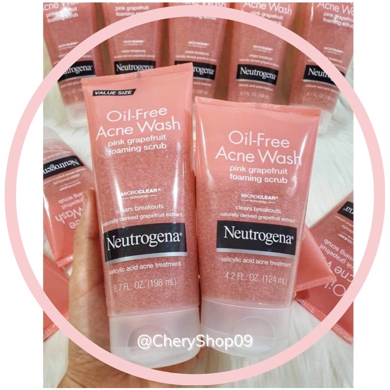 Sữa Rửa Mặt Có Hạt Neutrogena Pink Grapefruit Foaming Scrub (124ml/198ml)