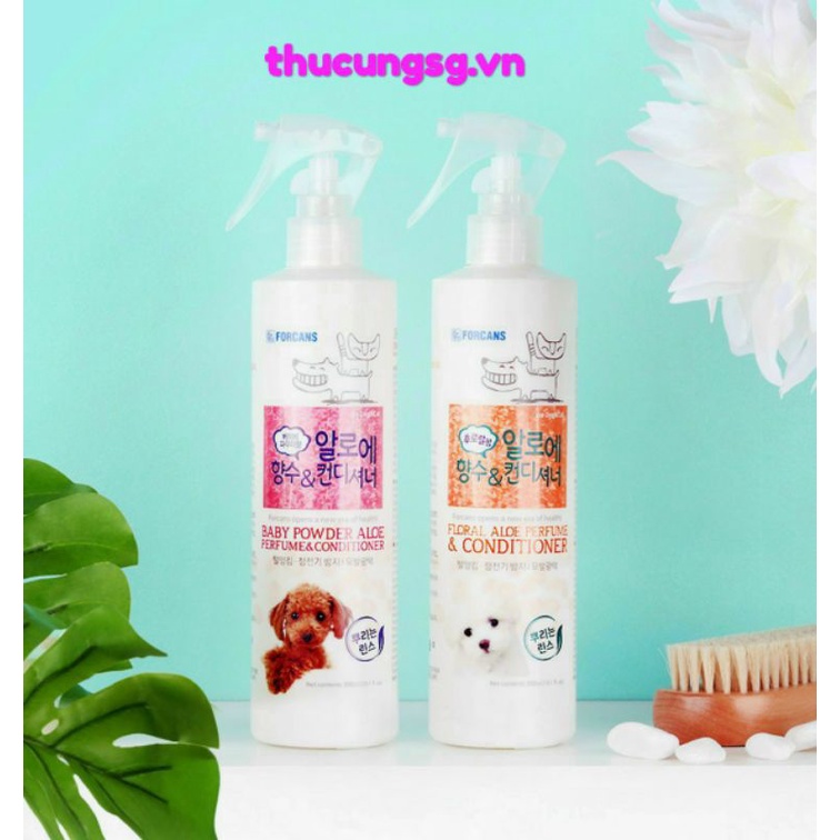 Nước hoa khử mùi mềm lông cho thú cưng Forcans chai 300ml,nước hoa dưỡng lông cho chó mèo