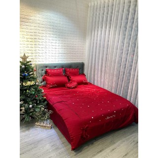 Bộ chăn ga gối lụa kissme 7 món (2 mẫu lựa chọn)
