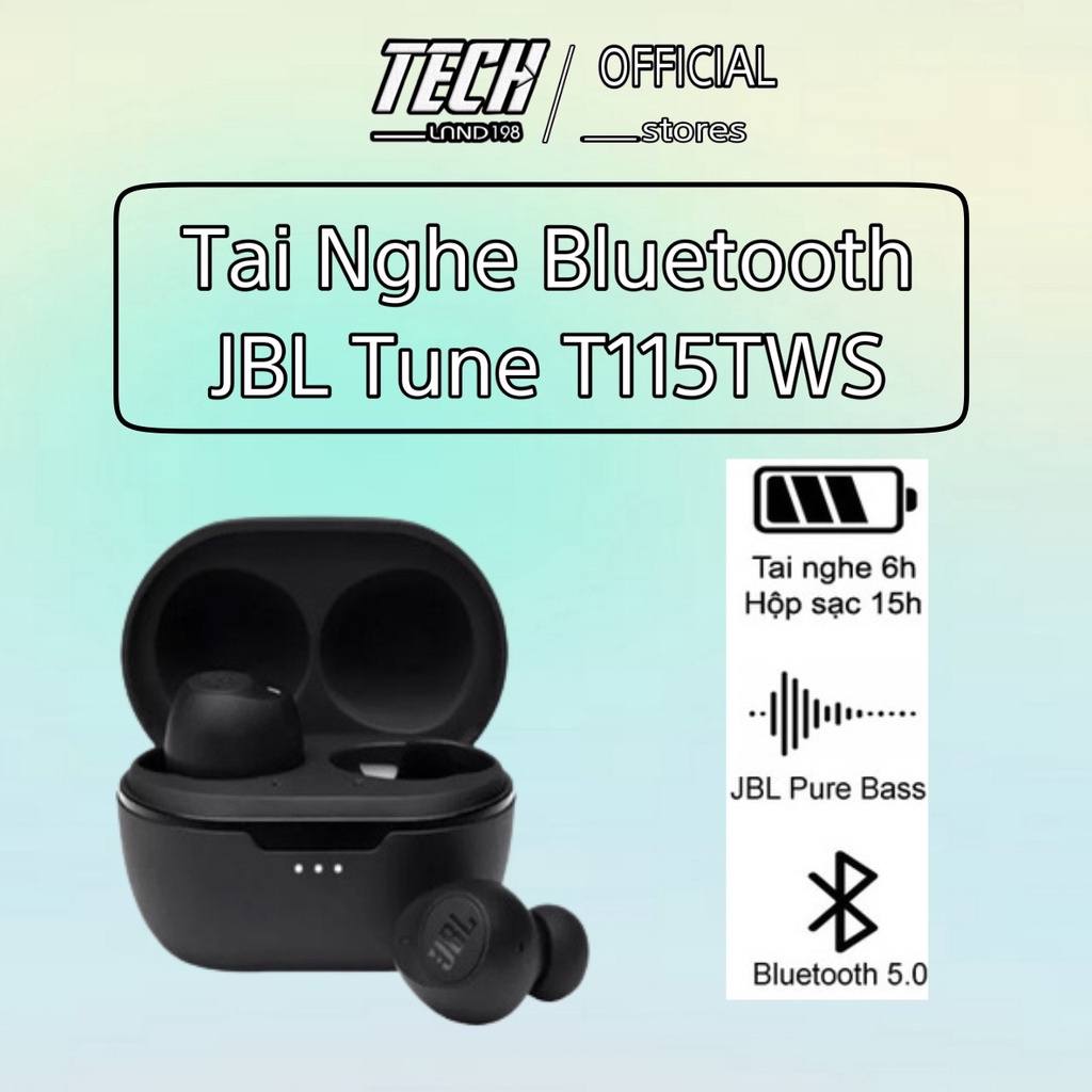 Tai nghe Bluetooth True Wireless JBL T115 JBLT115TWS - Hàng chính hãng