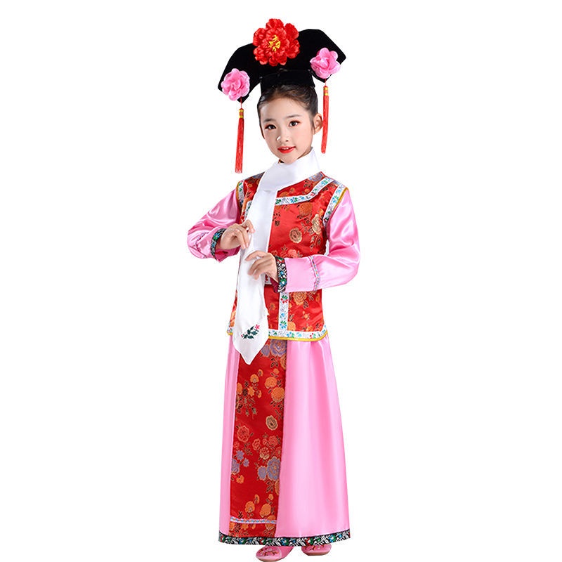 Trang Phục Hóa Trang Công Chúa Concubine Hoàng Cung Hạt Ngọc Trai Qing Dynasty Concubine Palace Cho Bé Gái