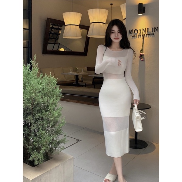 ĐẦM LEN FORM BODY DÀI TAY NỮ ULZZANG