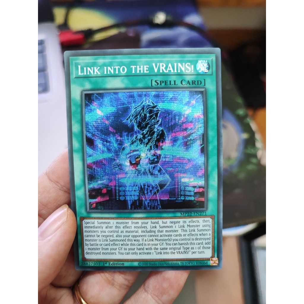 [Yugioh Funny Shop] 1 lá thẻ bài Link into the VRAINS! - MP22-EN271 - Prismatic Secret Rare 1st Edition