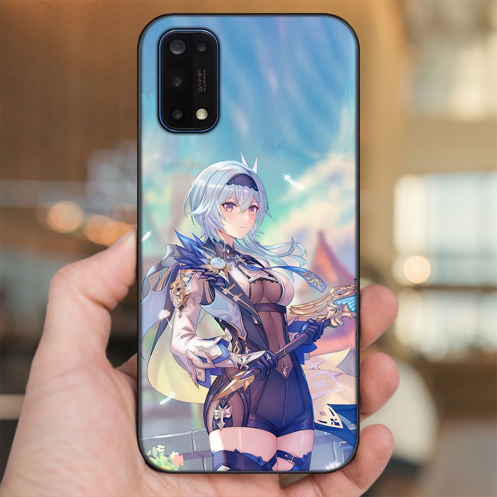 Ốp lưng Realme 7 Pro viền đen in hình Eula Genshin Impact