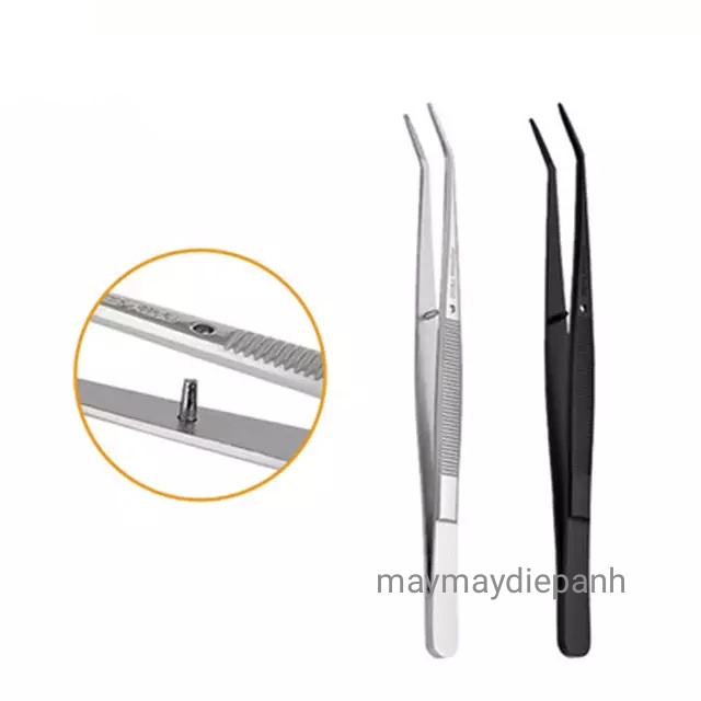 Nhíp gắp chỉ cong AKITON CAO CẤP Stainless TWE6 dài