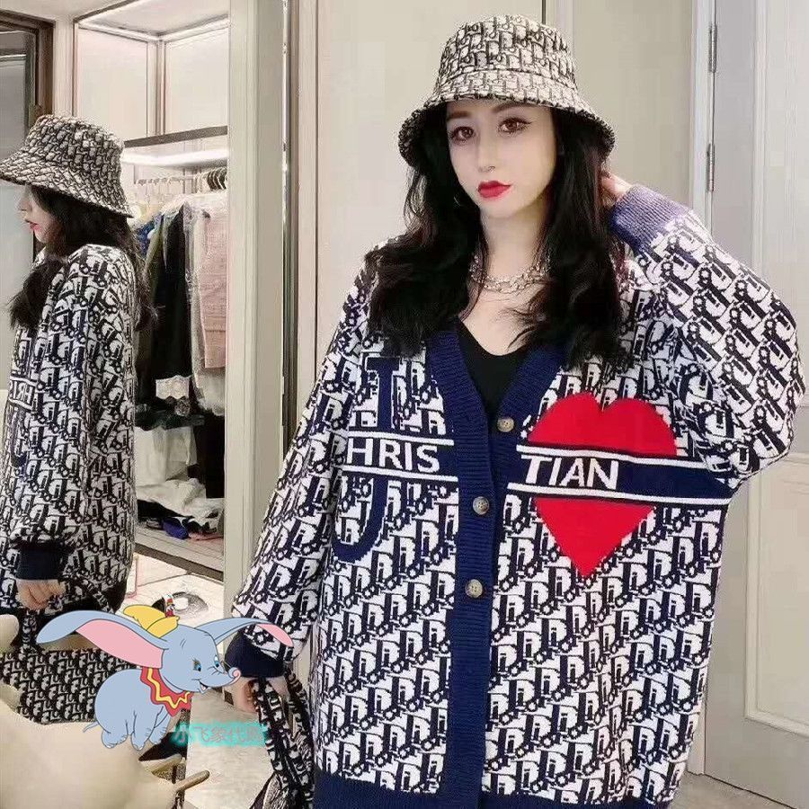 Áo Khoác Cardigan Dệt Kim Kẻ Sọc Dáng Rộng Kiểu Retro Hàn Quốc Thời Trang Thu Đông Cho Nữ