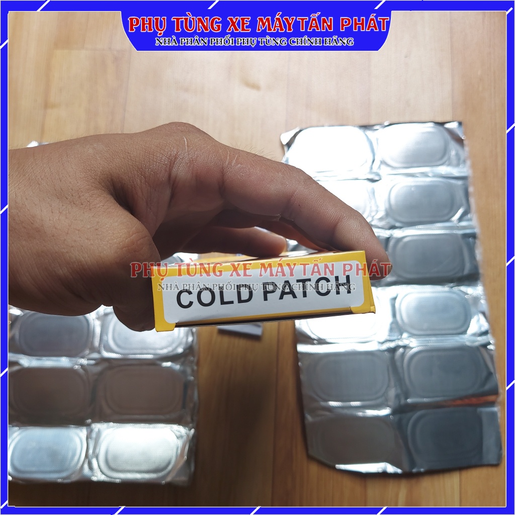 24 Miếng Lớn 50mm + Tuýp Keo Vá Ruột Xe Máy Xe Đạp Hiệu Zhongshan MICHEL Chemical