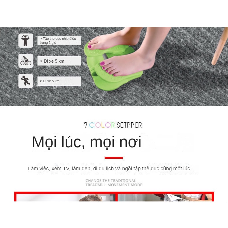 Máy tập chân mini, máy tập gân chân, máy tập chân nhỏ có thể gấp lại cho gia đình, dụng cụ tập chân aerobic. Treadmill.