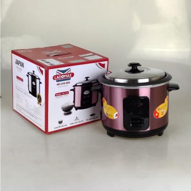 Nồi cơm điện 1.2 lít nắp rời Ladomax HA-7112 lòng nhôm chống dính - Bảo hành 12 tháng