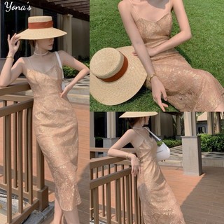 Yona’s Váy hoa nổi tiểu thư cổ điển phong cách Pari MSP V24