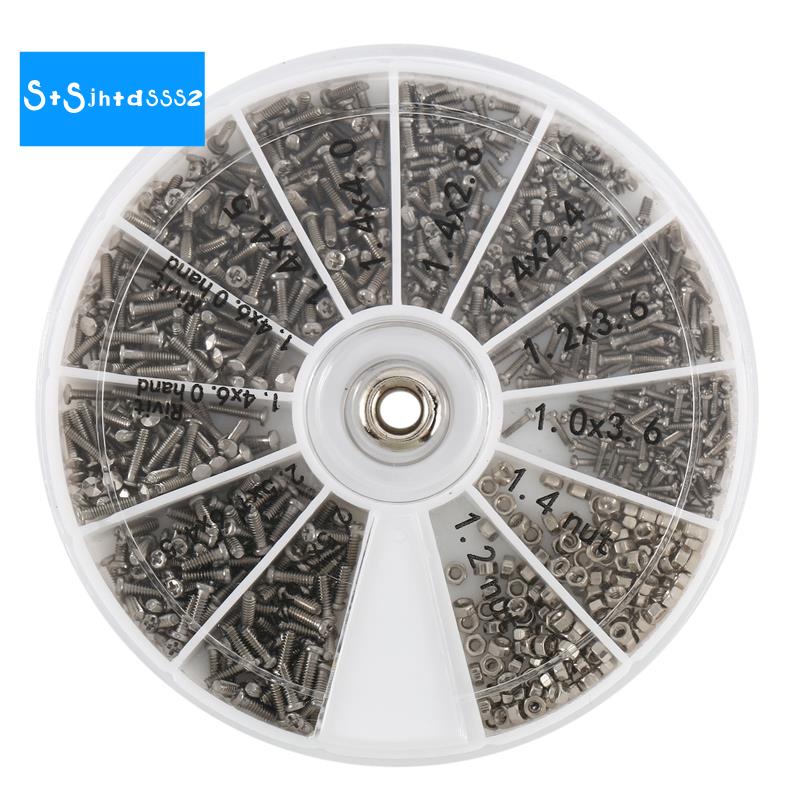 Bộ 1000 Ốc Vít Bằng Thép Không Gỉ Dùng Cho Sửa Chữa Máy Tính