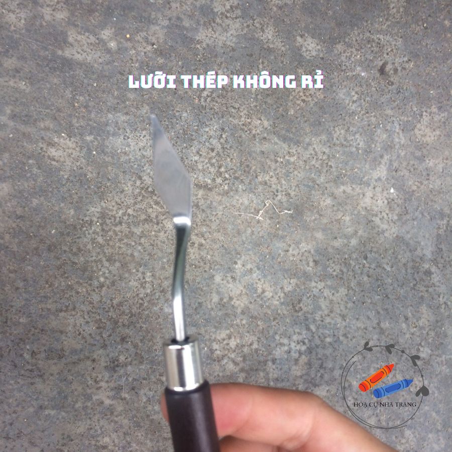 Bay Pha Màu, Dao Trộn Màu, Palette Knife Vẽ Tranh Sơn Dầu Cán Gỗ