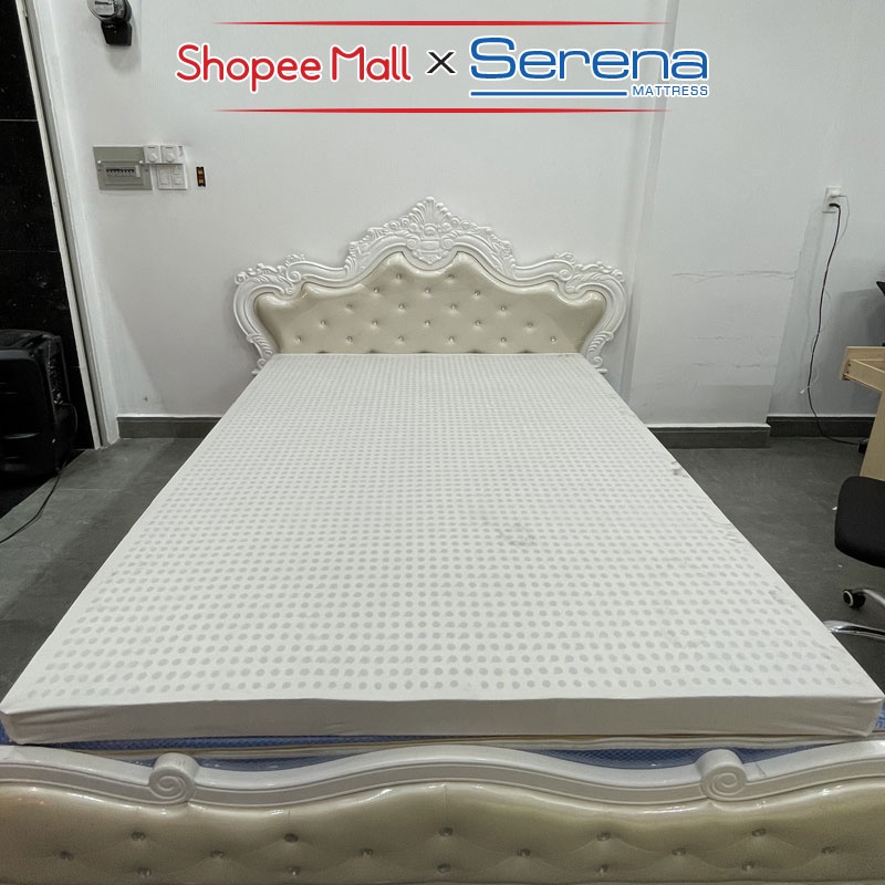 Nệm Cao Su Non Mỏng Luxury Thiên Nhiên SERENA Cao Cấp Đệm Nệm Cao Su Tự Nhiên Dày 5cm 10cm Nằm Ngủ Chính Hãng