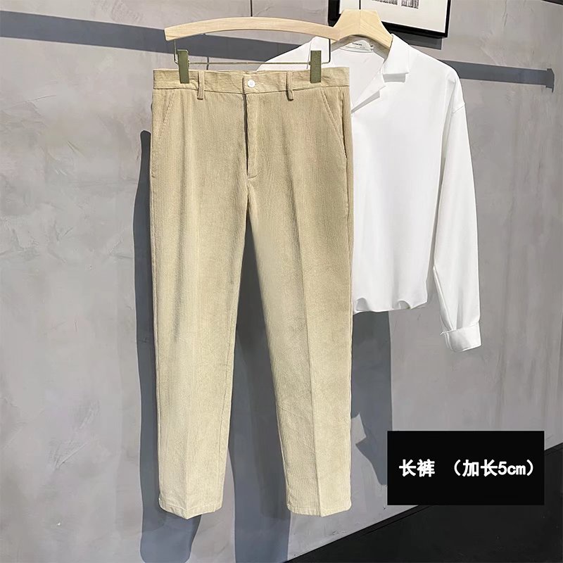 Quần Nhung Dày Ống Rộng Thời Trang Thu Đông Cá Tính Dành Cho Nam