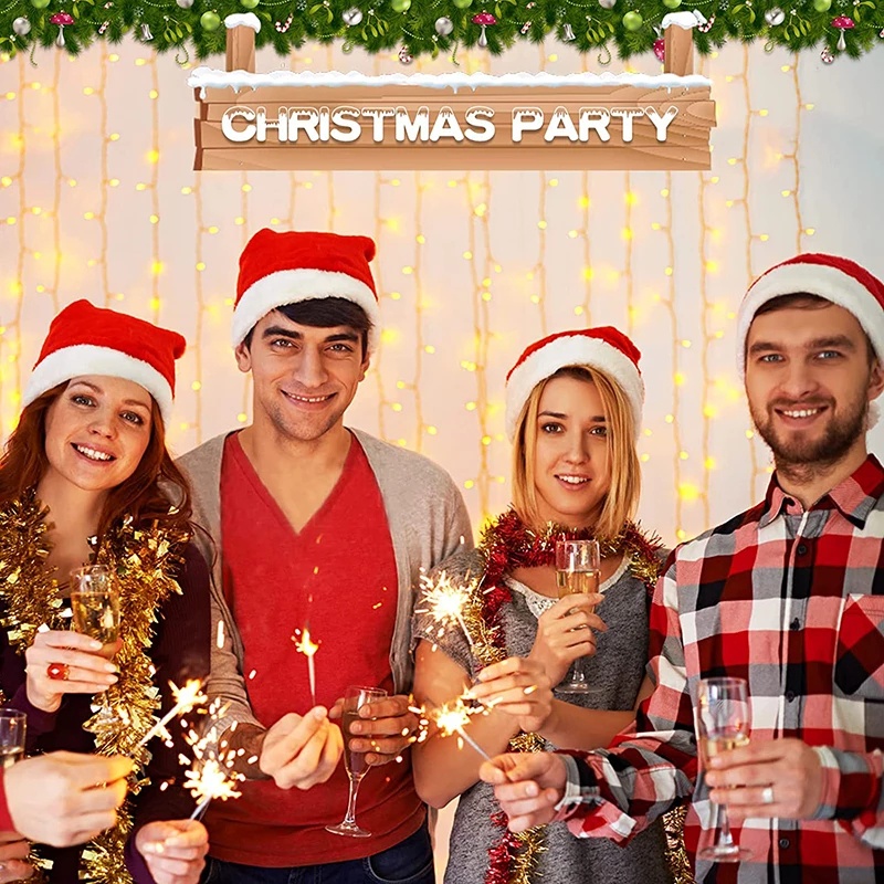 Mũ Ông Già Noel Bằng Vải Bông Dày Màu Đỏ Đen Thoải Mái Giữ Ấm Mùa Đông Trang Trí Giáng Sinh / Năm Mới