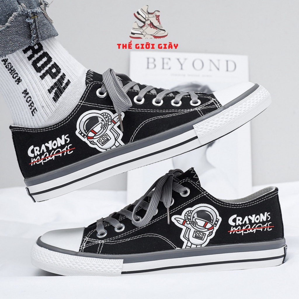 Giày CV Cổ Ngắn Nam CRAYYONSS Phi Hành Gia Kiểu Dáng Thời Trang