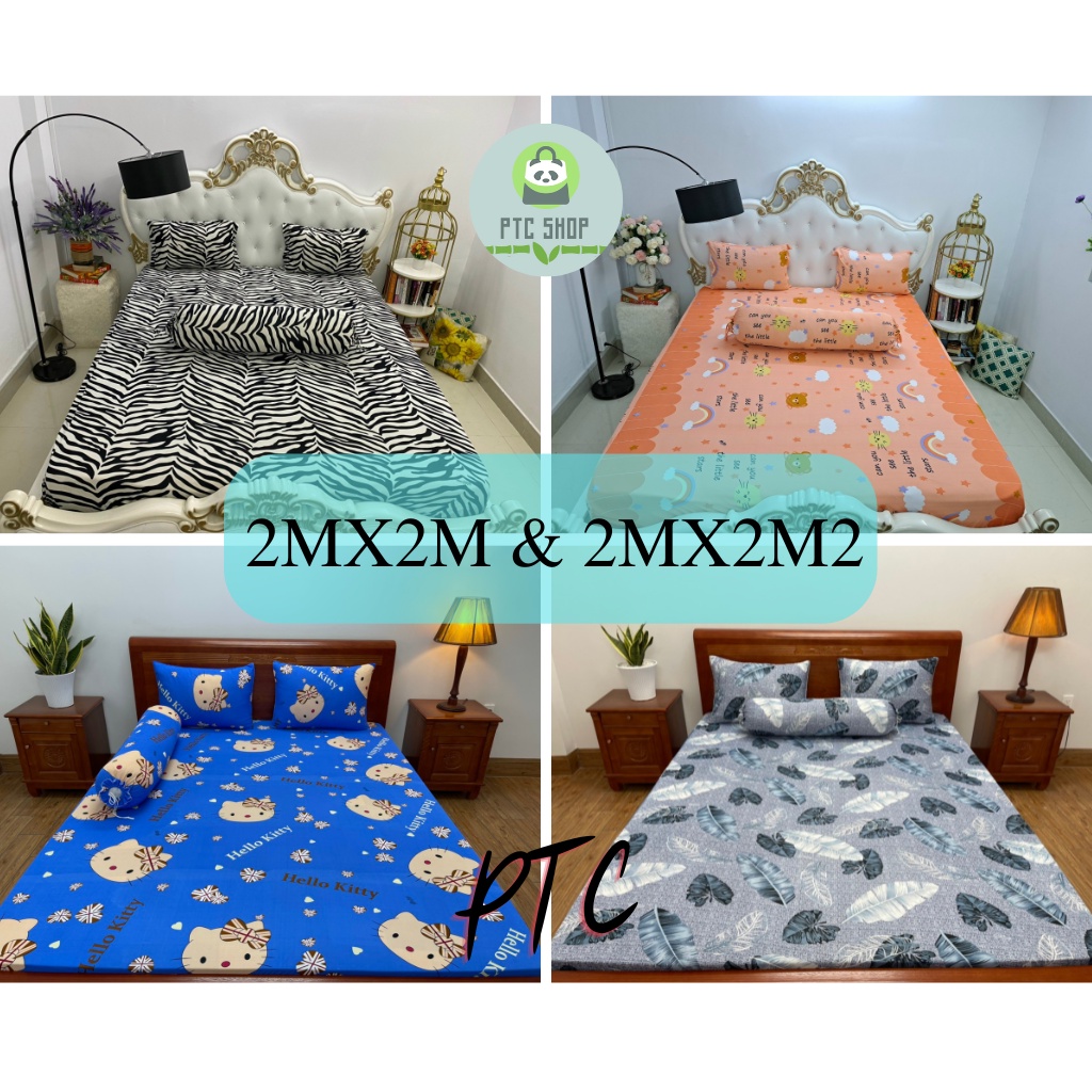 Ga giường thun hàn quốc 2mx2m2, drap lẻ không áo gối thun lạnh size lớn 2mx2m - PTC SHOP