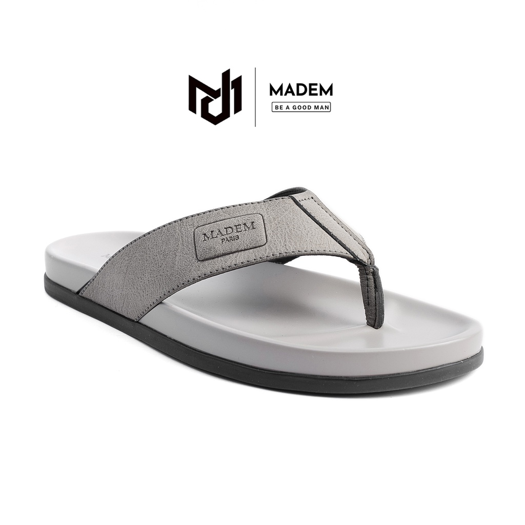 Dép Kẹp Xỏ Ngón Nam Cao Cấp Thời Trang Da Bò Nappa MDT1 - Full Box Bảo Hành 12 Tháng