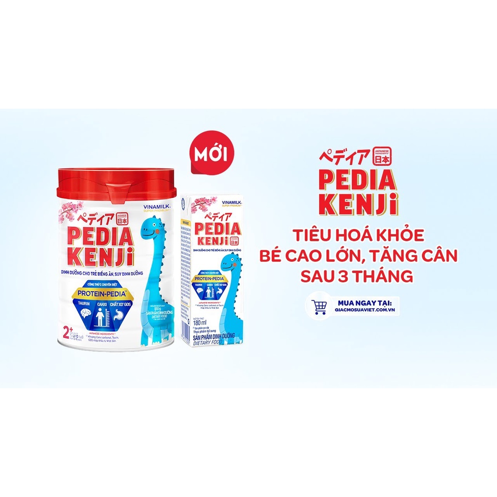Sữa bột Pedia Kenji 2+  hộp thiếc 850g