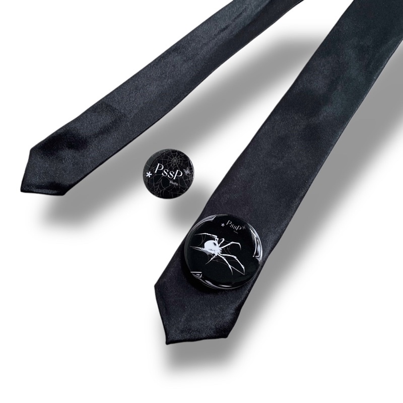 [ CÀ VẠT ĐEN kèm 2 pins cài _ PssP.studio ]
