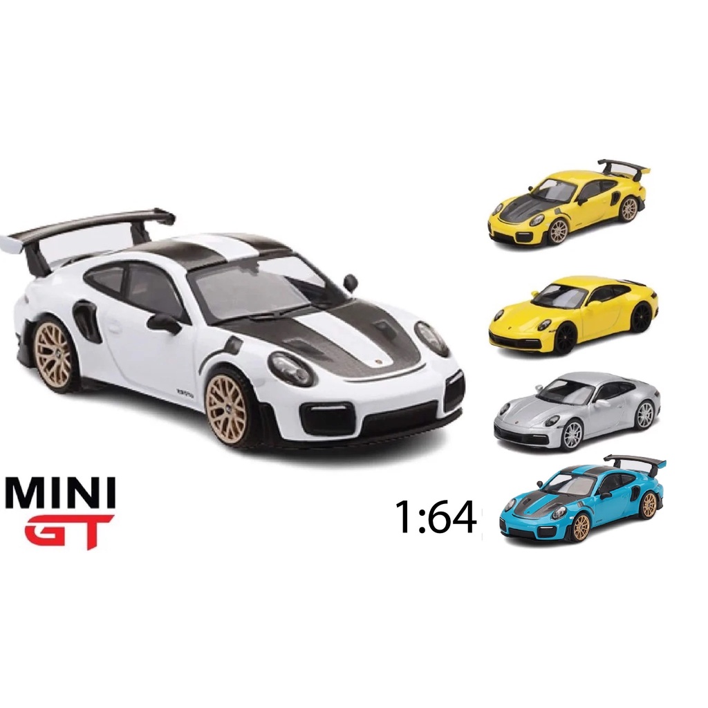 Mô hình xe các mẫu Porsche 911 GT3 GT2 Carrera 4S CTR Ruf tỉ lệ 1:64 MiniGT