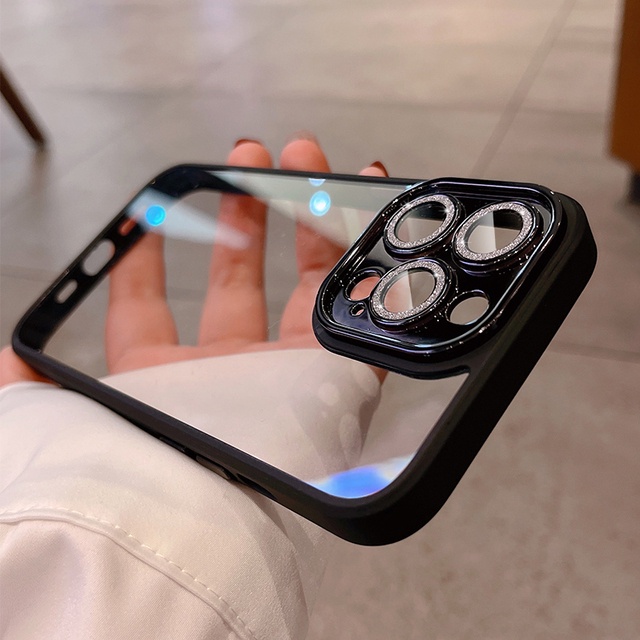 Ốp Điện Thoại Trong Suốt Đính Kim Tuyến Sang Trọng Chống Sốc Cho iPhone 14 13 12 11 Pro Max 14 Plus