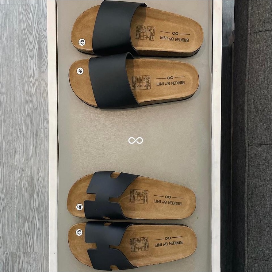 DÉP DA PU QUAI CHỮ H UNISEX