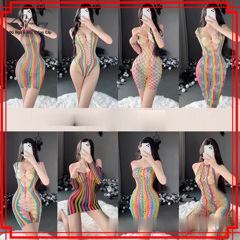 BodySuit Lưới Trong Suốt Bó Sát Nhiều Màu Sexy Gợi Cảm  [CWEAR.SEXY_Đồ ngủ &amp; Nội y cao cấp]