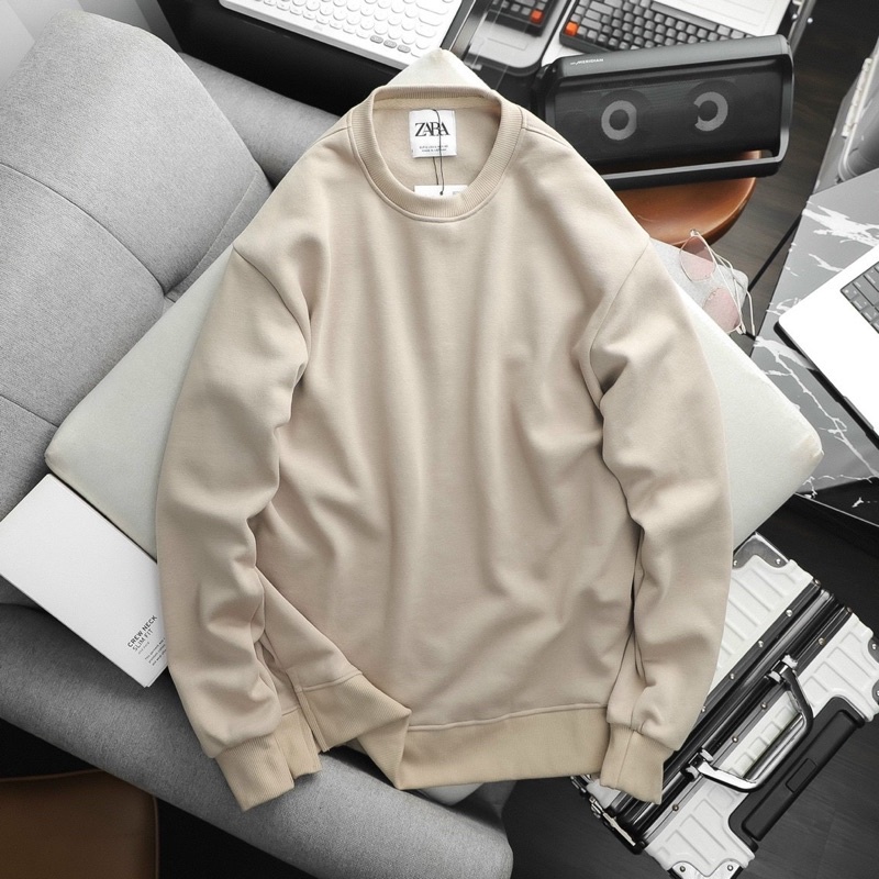 Áo nỉ dài tay nam Zara sweater chất cotton nỉ bông xịn dày dặn VNXK180S