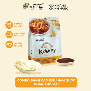 Combo bánh gạo kiểu hàn quốc nhân phô mai kotokky sannadle 350g - cobopm350