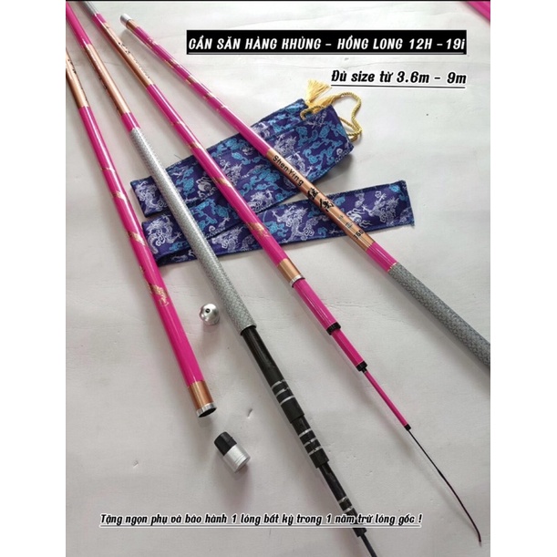 Cần câu tay Hồng Long 12H săn hàng bản nâng cấp tặng ngọn và bảo hành 1 lóng trong 1 năm miễn phí