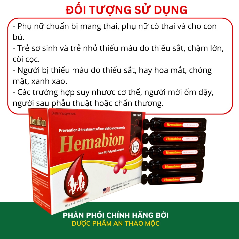 Siro Mediusa Hemabion bổ sung sắt hữu cơ giúp bổ máu và cải thiện tình trạng thiếu máu ở trẻ em và phụ nữ mang thai